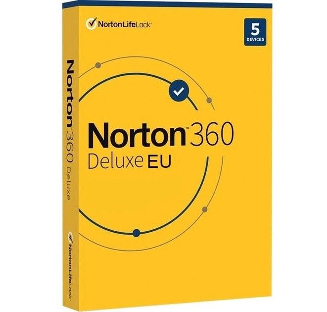 Norton 360 Deluxe 50 GB на 5 Пристроїв, на 1 Рік, Європа EU